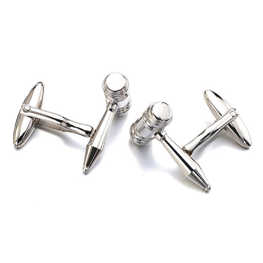 Men's Shirt Cufflinks Stainless Steel Cufflinks Hammer Cufflinks Metal Cufflinks French Cufflinks