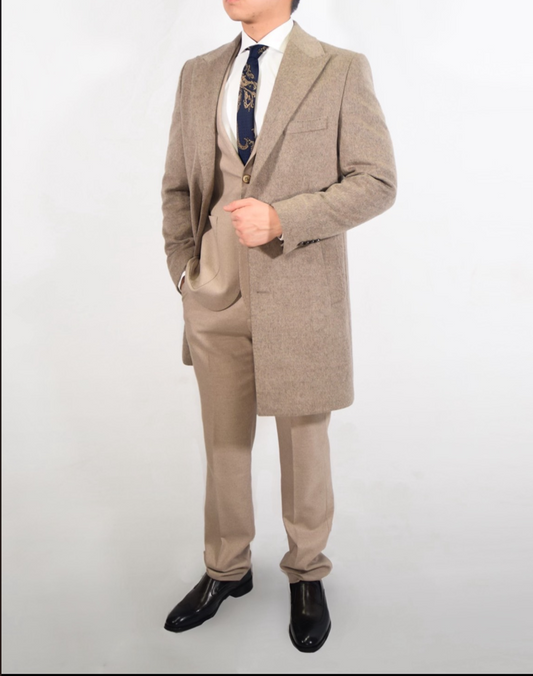 Cashmere Overcoat Milk Brown Overcoat