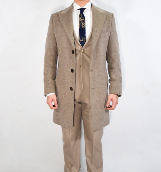 Cashmere Overcoat Milk Brown Overcoat