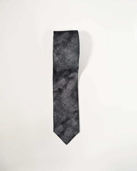 Black Grey Tie with Handkerchief