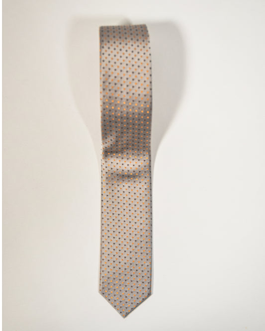 Butti Orange Dots Tie with Handkerchief