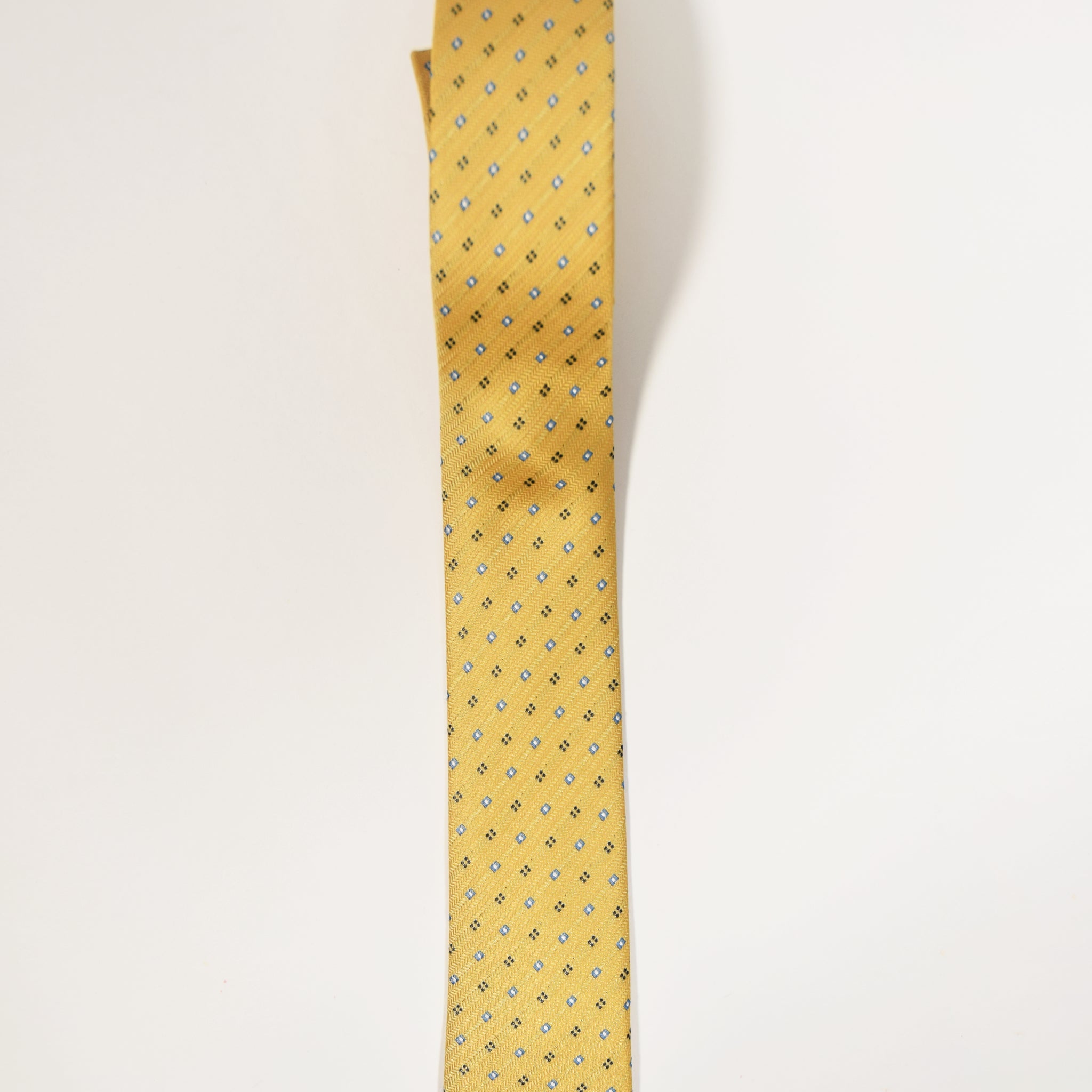 Yellow Spots Tie with Handkerchief